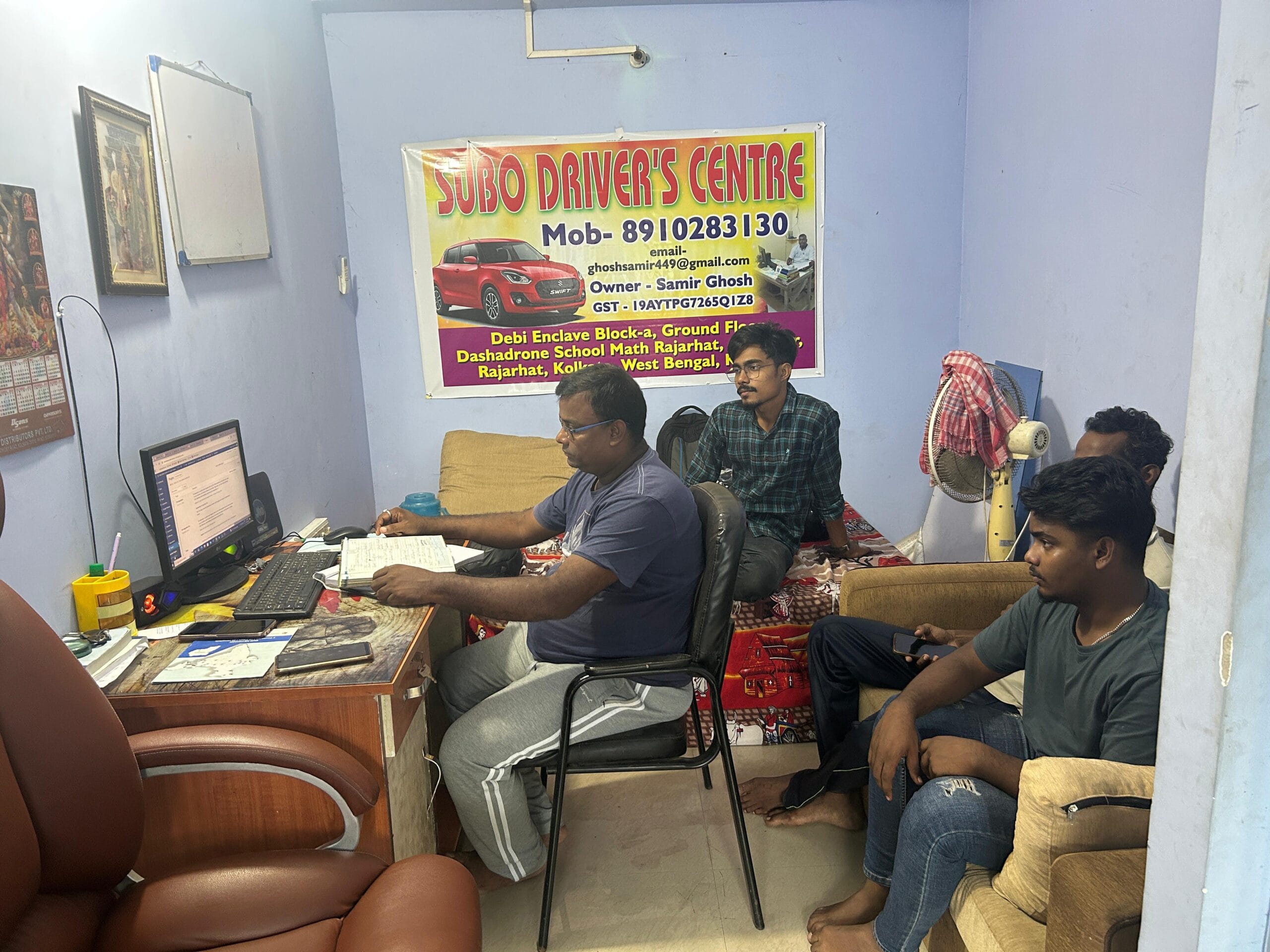 Subho Driver Center_new address Rajarhat/Khaikhali : Debi enclave, Block -A , Ground Floor Dashadrone, school math, Rajarhat, West Bengal , Kol 700136 , India. Ph. No.: +91 8910283130